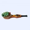 Open Green Top Wooden Pipe - Aekta